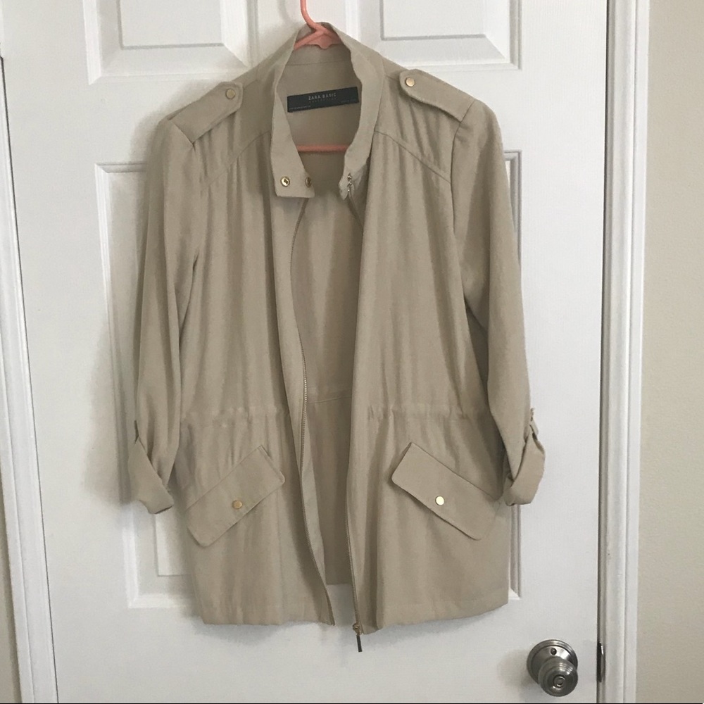 Zara tan safari jacket